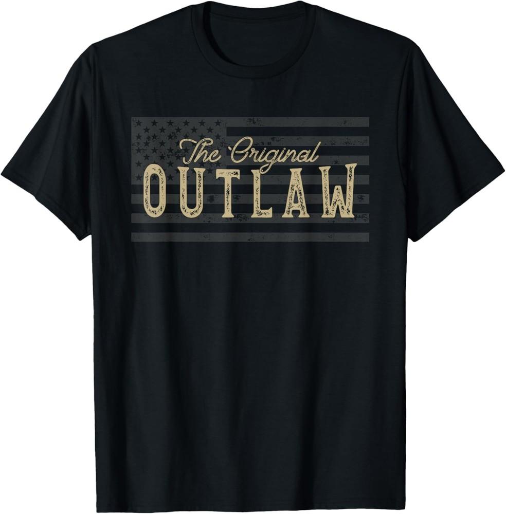 Vintage American Flag Outlaw T-Shirt T-Shirt Unisex T-Shirt XL
