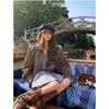 Autumn Casual Short Women Faux Suede Leather Jacket Vintage Biker Coat Loose Fit Retro Style