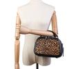 Johnature Fashion Leopard Pattern Women's Bag Genuine Leather Splice Horse Hair Handbag Versatile Shoulder Bags