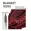 1pc Luxurious Red Rose Microfiber Bath Towel Soft, Skin-Friendly This Exquisite Towel Features a Luxurious Red Rose Pattern with