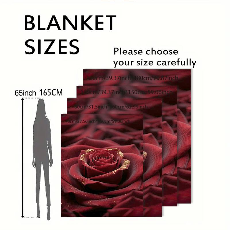 1pc Luxurious Red Rose Microfiber Bath Towel Soft, Skin-Friendly This Exquisite Towel Features a Luxurious Red Rose Pattern with