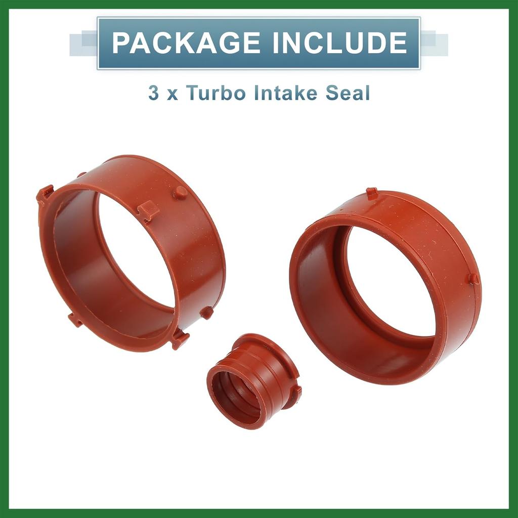 Motoforti 3pcs Red Turbo Intake Seal Rubber A6420940080 for Mercedes-Benz R320 2007-2008 for Mercedes-Benz E320 2007-2008 for Mercedes-Benz ML320