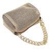 Women Messenger Bag Golden Rhinestones Handbag Thick Chain Messenger Bag Fashionable Trendy Handbag
