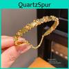 Pulseira de Joias Flor de Íris com Banhos de Ouro e Pedras Zircônias Para Presente e Acessório de Moda