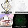 OLEVS 5513  Fashion Classics Waterproof  Luminous Watch Stainless Steel Quartz Watches Luxury Watch  Ladies Women