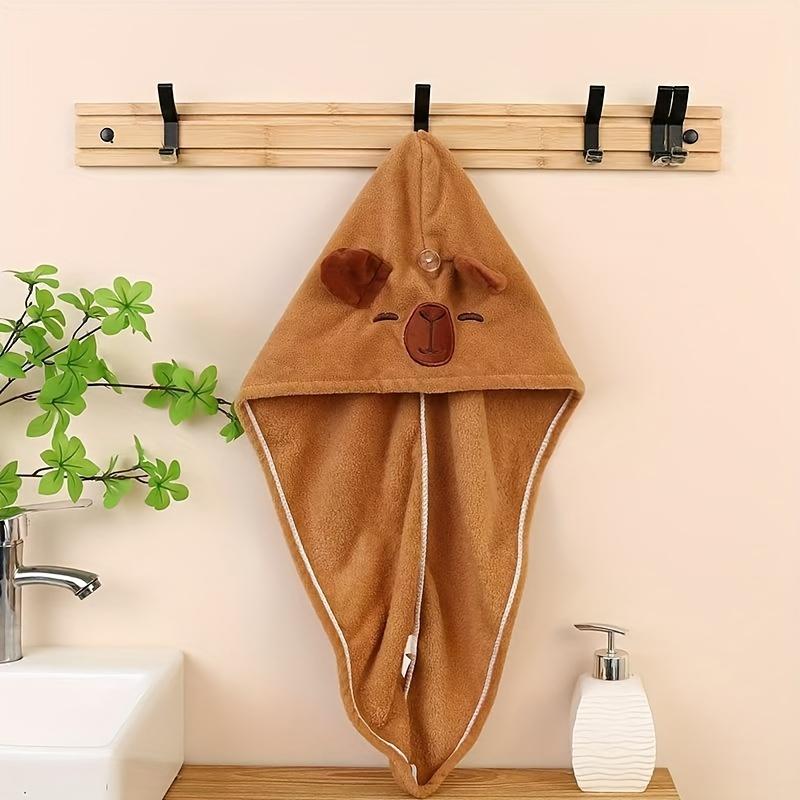 Kapipala Dry Hair Towels, Cute Dry Hair Caps That Absorb Water and Dry Quickly, Capybara Dry Hair Caps and Shower Caps