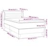 VidaXL Lit à sommier tapissier et matelas Noir 80x200 cm Velours - Modèle 3127519