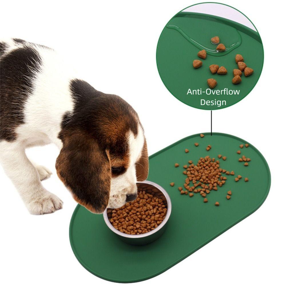 Anti-slip Pet Bowl Mat Anti Overflow Cat Placemat Portable Dog Drinking Pad Pet Accessories