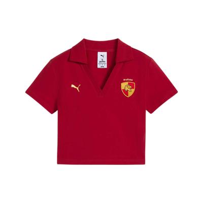 X Harry Potter Collaboration Comfortable Breathable Preppy Short Lightweight Soft Polo Shirt Women Tops Deep-Red 630097-13