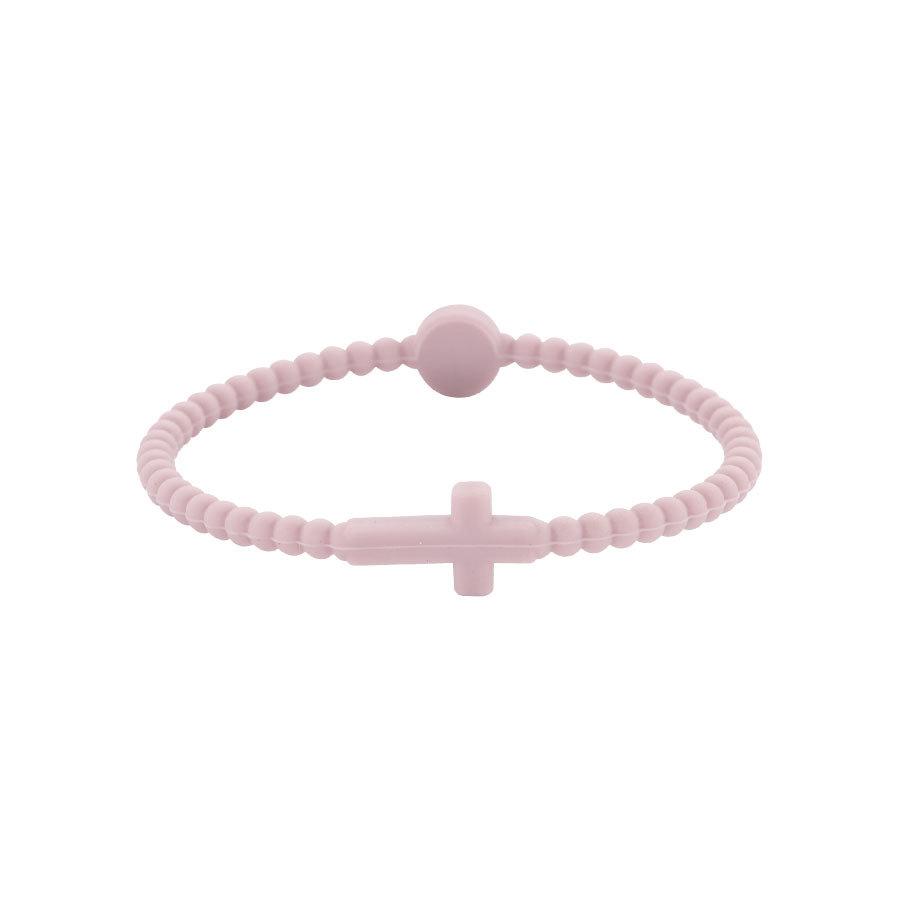 1/5pc Jesus Bracelets - Cross & Macaron-colored Beaded Silicone Bracelets Gifts for Women Men Girls Boys Kids Aldult