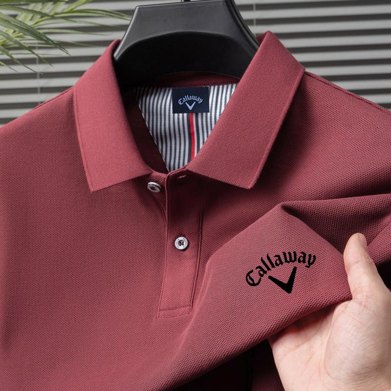 

Летняя мужская рубашка-поло Callaway 2025 года, новая, вышитая, однотонная, из мерсеризованного хлопка, свободная, влагоотводящая и быстросохнущая L