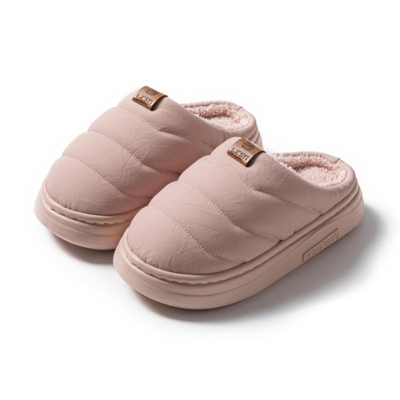 Under the Line Whole Cotton Slippers Women's New Winter Home Warmth Couple Plush Slippers Men