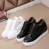Scarpe con zeppa da donna scavate in pizzo Scarpe casual con fondo spesso Stivali estivi Scarpe bianche
