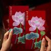 Festive New Year Personalized Lai See Envelopes: Creative, Lucky Money Red Envelopes with Blooming Wealth Designs