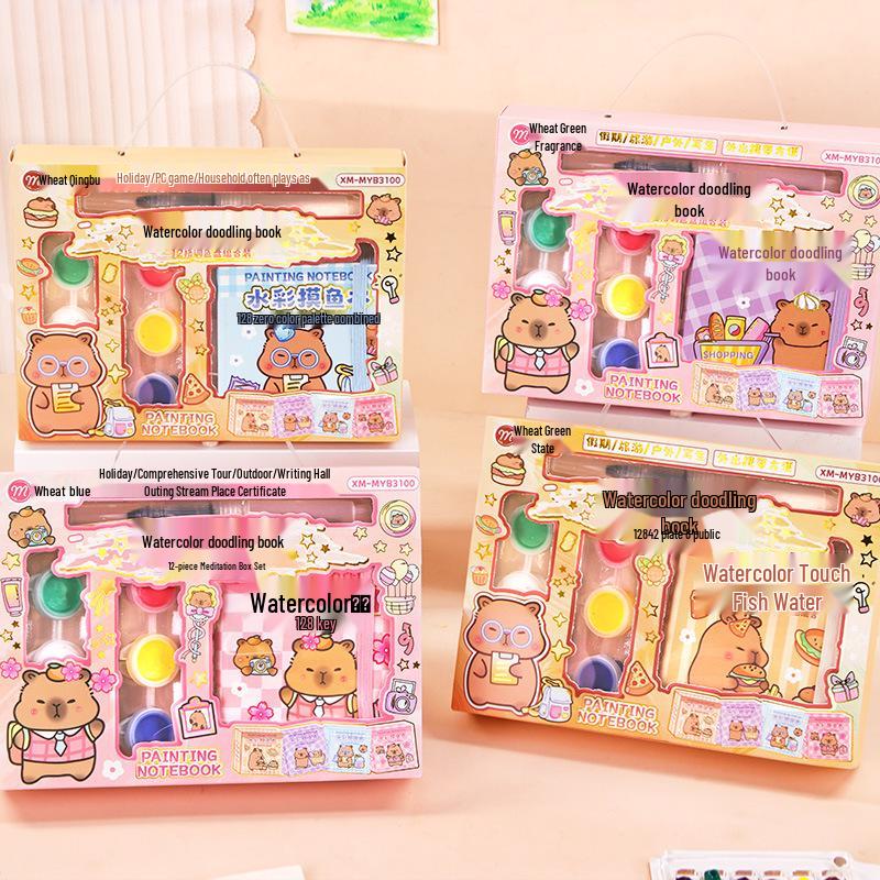 Wheat Culture Portable Mini Watercolor Fishing Sketchbook Set