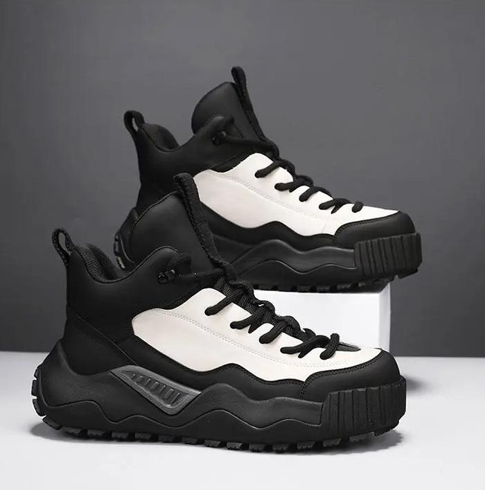 Martin boots men's high-top British style retro outdoor hiking mountain climbing leisure sports thick-soled heightening tooling boots