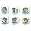 6pcs DIY DIY Art Fridge Magnet Refrigerator Sticker Refrigerator Diamond Art Magnets for Beginners Gifts Home Car Garage Decors