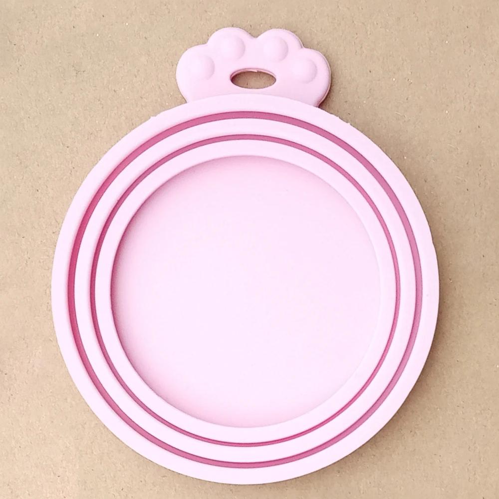 

2-5PCS 3In1 Reusable Silicone Can Lid For Most Sizes Of Dog And Cat Cans To Maintain Freshness Kitchen Organization Pet Supplies 2PCS рожевий