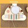 Music Multifunctional Wooden Platform Drum Stand Children Puzzle Set Toy