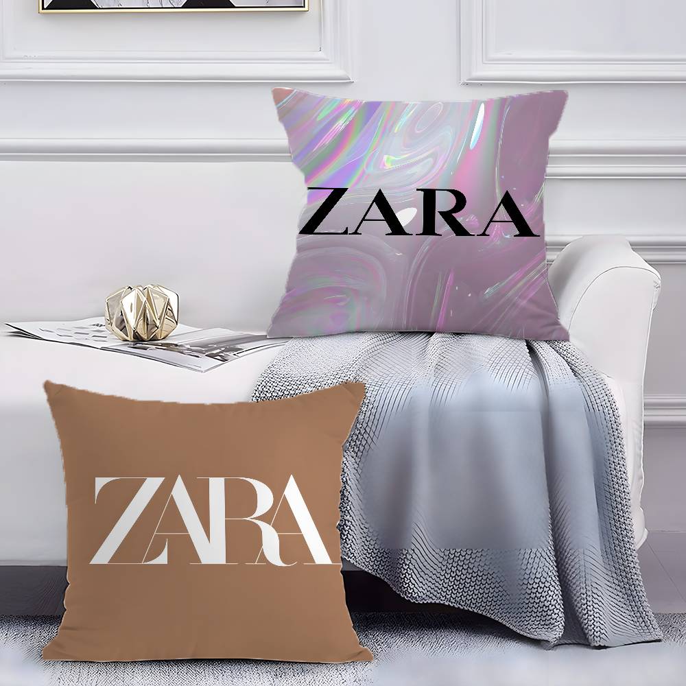 Fast Fashion Elegant Design ZARA-A Pillow Case Anti-dustmite Pillowcase Invisible Zipper Silky Short Plush Sofa Cushion Cover