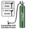 Ctrepower 1.3L Inflator Tyre Air bottle Tire Booster With Valve Gas Cylinder Clear Pressure Gauge For Bike Vacuum Tubeless Tire