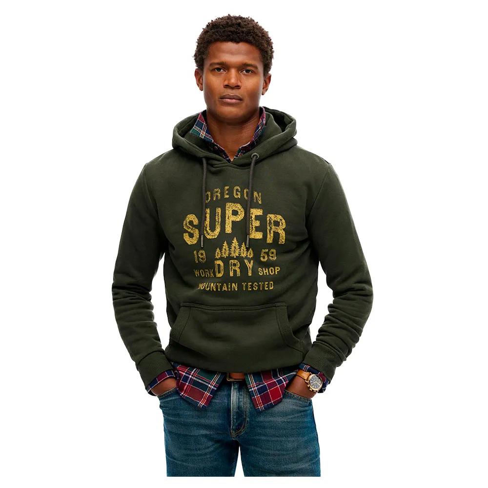Superdry Толстовка с капюшоном Work Shop L