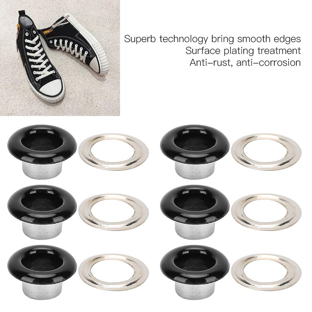 200 Sets   Buckle Metallic Grommet Shoes Lther Bags   Craft Button Rivet Tool 6mm