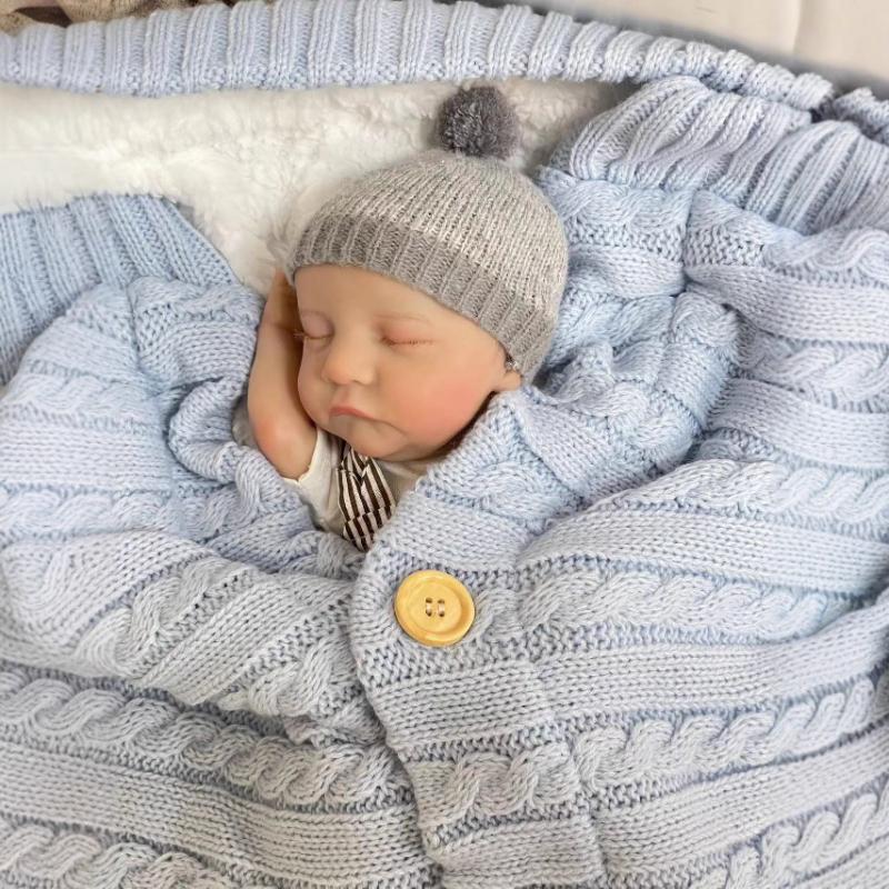 Cute 30cm Simulation Reborn Girl Dolls Levi Full Vinyl Body Newborn Baby Doll Alive Sleeping Closed Eyes Rebirth Doll for Child Play Toy Birthday Gift