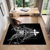 Tappeto Tappetino Stampato con Motivo Teschio Dark Gothic per Soggiorno Camera da Letto Casa Decorazione Divano, Tappetino Antiscivolo