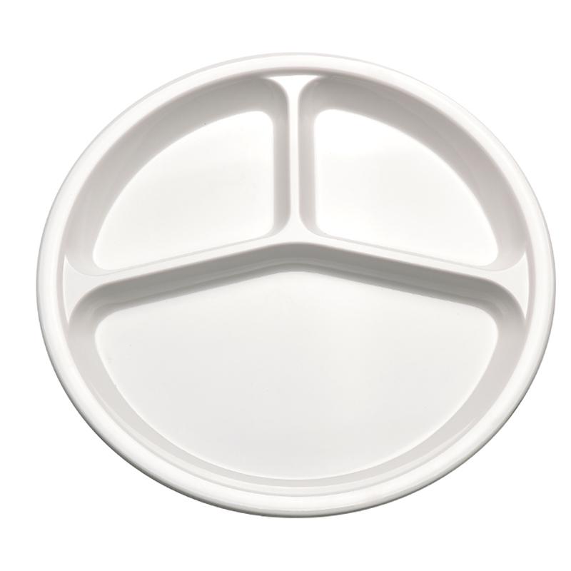 Thickened Melamine Multi-Compartment Meal Tray: Six & Three-Compartment Options for School and Kindergarten Use.