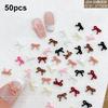 Mixed Cute Mini Colorful Resin Line Bowknot Bow Tie Ribbon Nail Art Decorations DIY Manicure Rhinestones Accessories