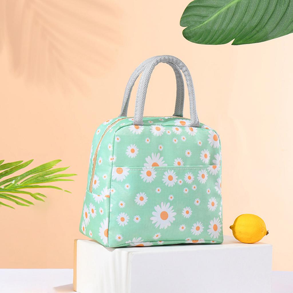 Version Fresh Daisy Printed Portable Lunch Box Bag Multifunctional Insulation Pouch Outdoor Cold Insulation Ice Pack Fashionabl