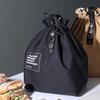 Bento Bag Adjustable Wide Opening Canvas Drawstring Design Lunch Handbag Picnic Accessories