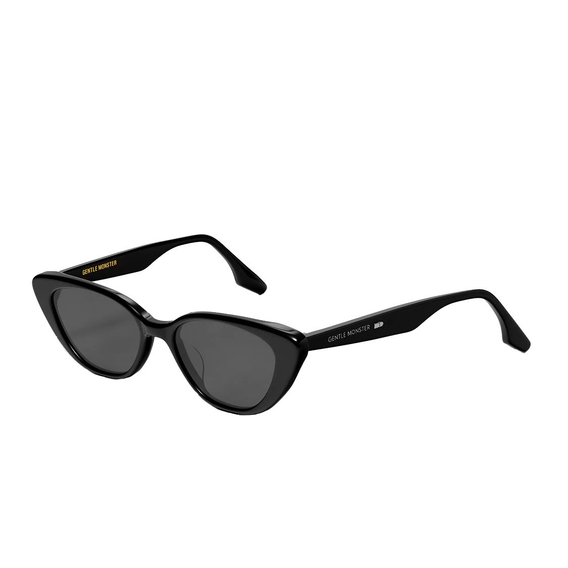 Kaynoa Women's Black Gentle Monster Side Logo Cat Eye Sunglasses Unisex Sunglasses Crella-01 Cm