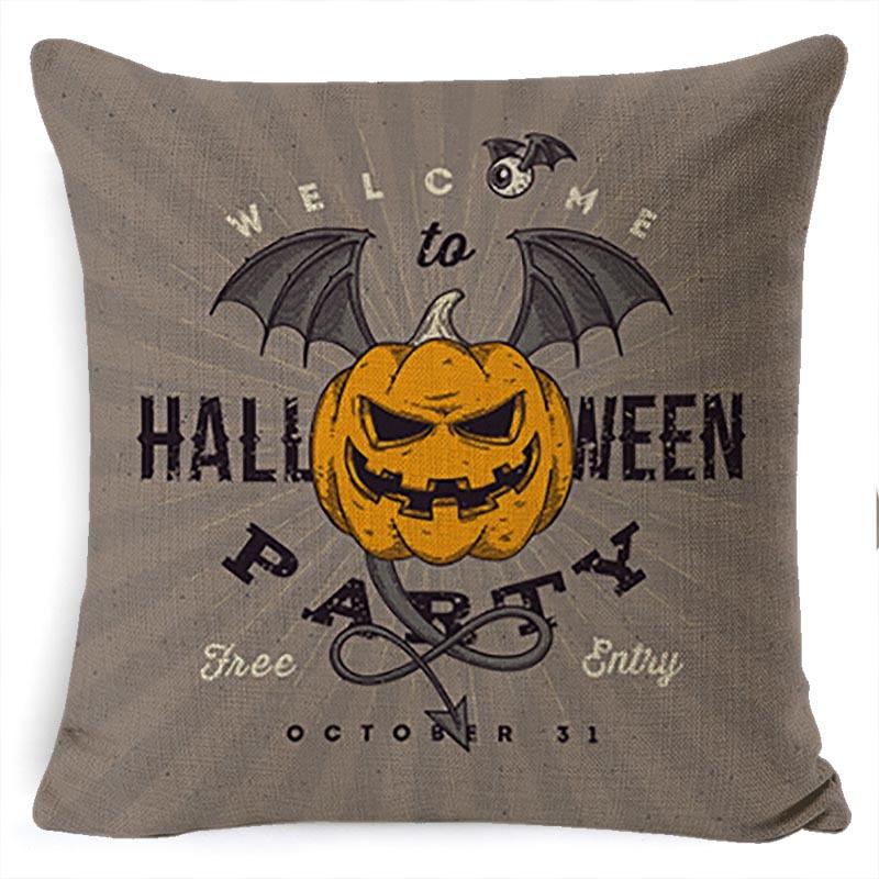 Pillow Case Holiday Party Halloween Horror Bat Office Pillow Case Car Waist Support Cushion Lumbar Pillow