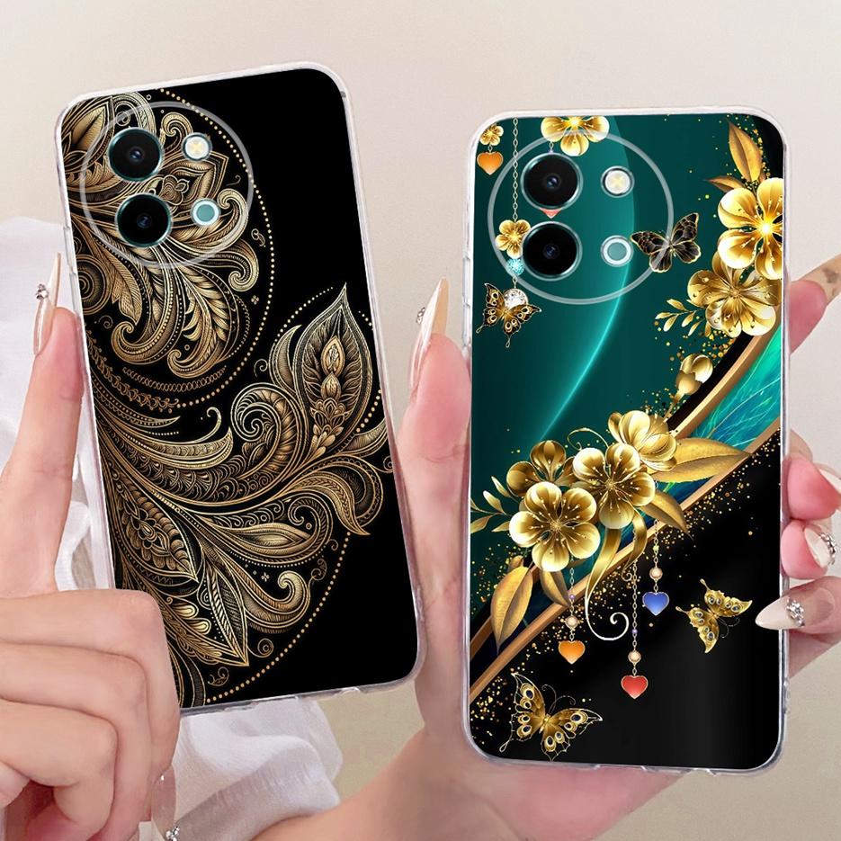 For Vivo Y38 5G Case Colorful Flowers Painted Cover Soft Slim Phone Case For Vivo Y58 5G V2355 Y 38 VivoY38 VivoY58 Fundas Coque