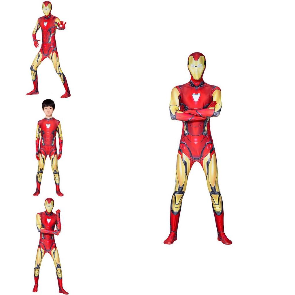 Authentic Avengers Endgame Iron Man Mark 85 Cosplay Costume Zentai Suit For Adults And Kids