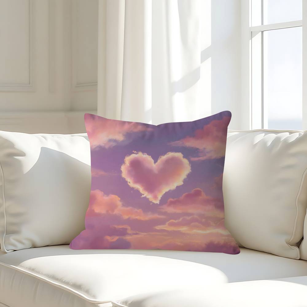 Art Sky Clouds Simple Pillow Case Removable Washable Cushion Cover – All-Season Soft Linen