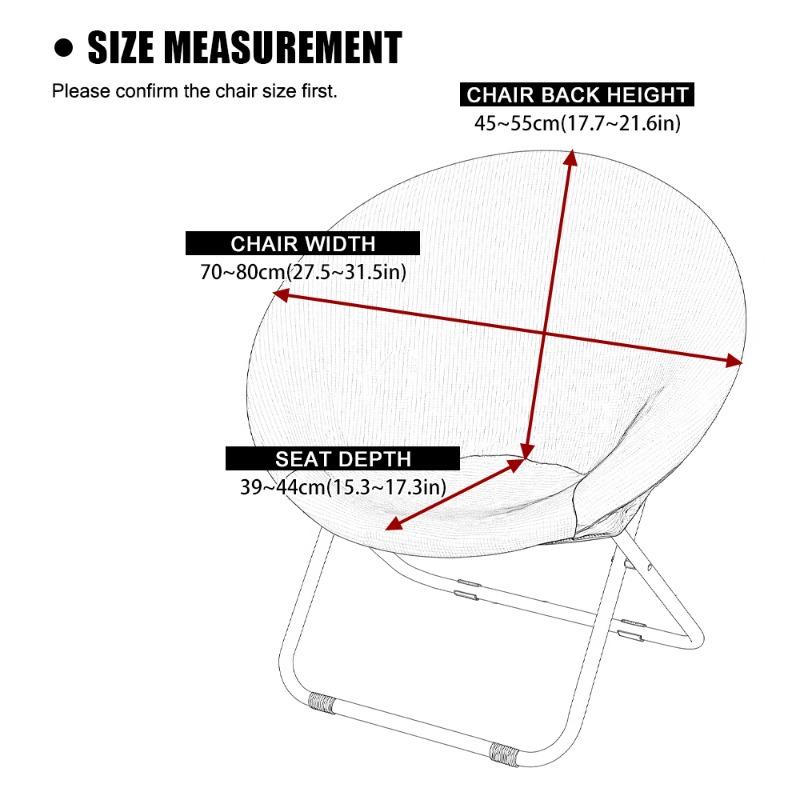 Funda Redonda para Silla Saucer Suave Elástica Funda para Silla Luna para Protección de Muebles Protector para Silla Plegable de Camping para Exteriores