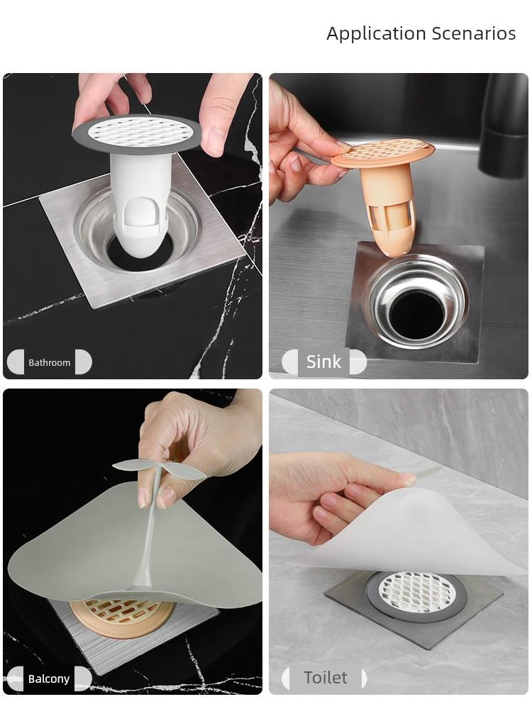 Floor Drain Anti-Insect Sealing Cover, Anti-Odor Device for Bathroom Sewer, Silicone Mat To Prevent Odor and Blockages In Toilet