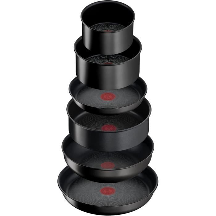 Batterie de cuisine - tefal - ingenio - 13 pièces - poignées amovibles - induction - antiadhésif
