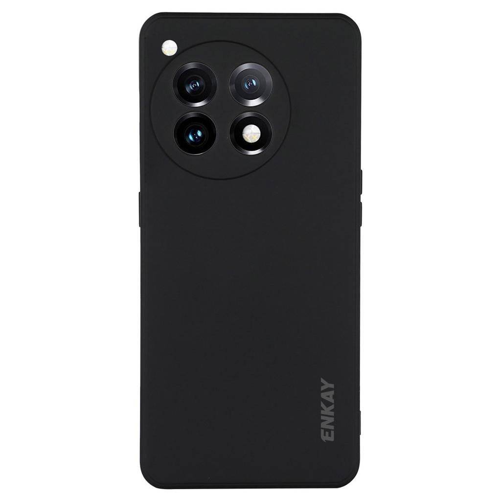 ENKAY HAT PRINCE For OnePlus 12 5G Case Anti-Drop Straight Edge Silicone Phone Cover