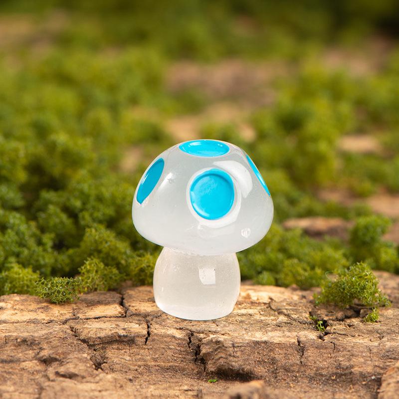 

Мини-светящиеся в темноте украшения имитируют маленькие грибы, микропейзаж, бонсай, сделай сам, ландшафт, украшение для мобильного телефона 10pcs синий