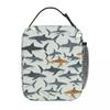 Cartoon Great White Shark Insulated Lunch Bag for Kids School Cooler Thermal Food Box Tote Portable Lunch Boxes Container