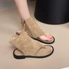 Roman Sandals Fashion Womens Shoes 2025 Summer Heels Flip Flops Platform All-Match Gladiator Luxury Girls Corrective New
