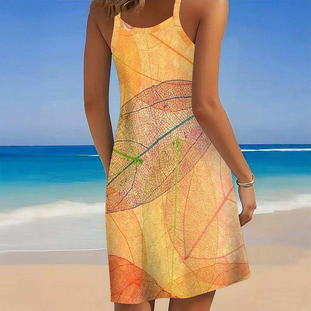 Women's Beach Dress Mini Dress Print Casual Modern Dress Sleeveless Loose Fit Outdoor Daily Summer