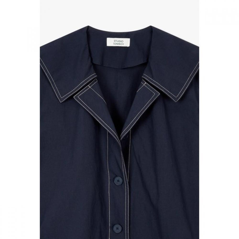 STUDIO TOMBOY Sailor Collar Cotton Dress Model  9175241981ar