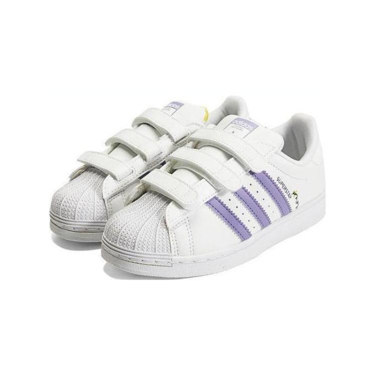adidas Originale SUPERSTAR Synthetikleder Rutschfest Abriebfest Niedrig geschnitten Kinder Skateboard Schuhe HP6217
