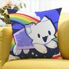 cute Rainbow Alien Nyan Cat    Various Sizes Square Pillow Case For Car Home Bedchamber Decor