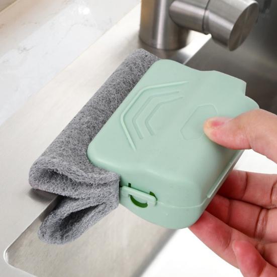 Window Track Scrubber Double-Sided Brush Set with Removable Sponge Car Vents